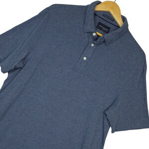 JACHS New York Men’s Polo Shirt Size Large Blue Short Sleeve Pima Cotton Blend